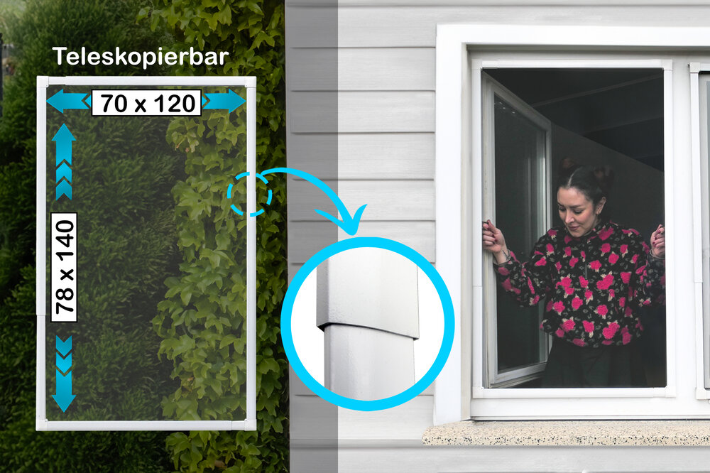 Zgonc Insekten-Klappfenster 120 x 140 cm Weiß
