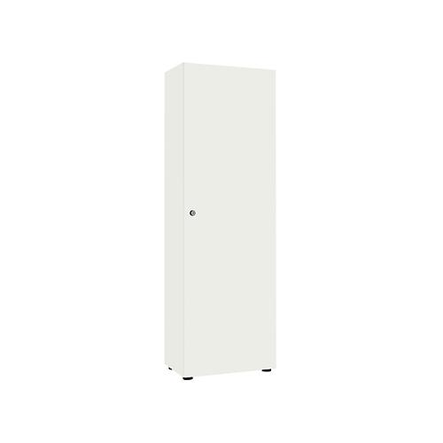 Flügeltürenschank 1-türig, ohne Akustikfront, B600 mm, weiß