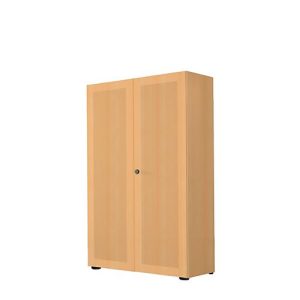 Flügeltürenschrank, 2-türig, Akustikfront, 800 x 2300 mm, 6 OH, weiß Flügeltürenschrank, 2-türig, Akustikfront, 800 x 2300 mm, 6 OH, weiß