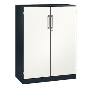 Flügeltürenschrank ASISTO C 3000, 3 Ordnerhöhen, B 1000 mm, anthrazit/weiß Flügeltürenschrank ASISTO C 3000, 3 Ordnerhöhen, B 1000 mm, anthrazit/weiß