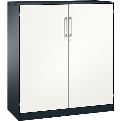 Flügeltürenschrank ASISTO C 3000, 3 Ordnerhöhen, B 1200 mm, anthrazit/weiß