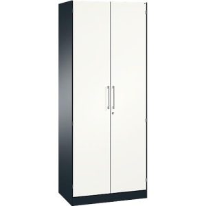 Flügeltürenschrank ASISTO C 3000, 5 Ordnerhöhen, B 800 mm, anthrazit/weiß Flügeltürenschrank ASISTO C 3000, 5 Ordnerhöhen, B 800 mm, anthrazit/weiß
