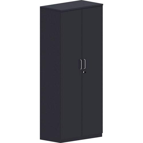 Flügeltürenschrank BEXXSTAR, 5 Ordnerhöhen, Holztüren, H 1895 mm, schwarz