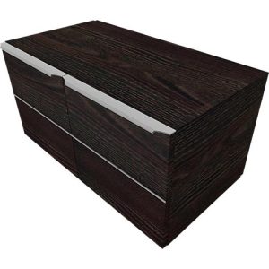 Flügeltürenschrank QUANDOS BOX, 1 Ordnerhöhe, B 800 x T 440 x H 374 mm, Mooreiche Flügeltürenschrank QUANDOS BOX, 1 Ordnerhöhe, B 800 x T 440 x H 374 mm, Mooreiche