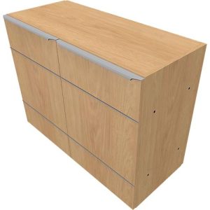 Flügeltürenschrank QUANDOS BOX, 2 Ordnerhöhen, B 1000 x T 440 x H 748 mm, Eiche Masonic Flügeltürenschrank QUANDOS BOX, 2 Ordnerhöhen, B 1000 x T 440 x H 748 mm, Eiche Masonic