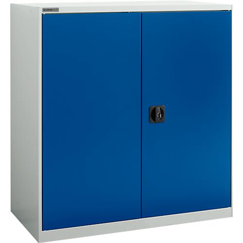 Flügeltürenschrank Schäfer Shop Select MS-i 12409, Stahlblech, B 950 x T 400 x H 1215 mm, 3 OH, Lichtgrau/Enzianblau, bis 150 kg