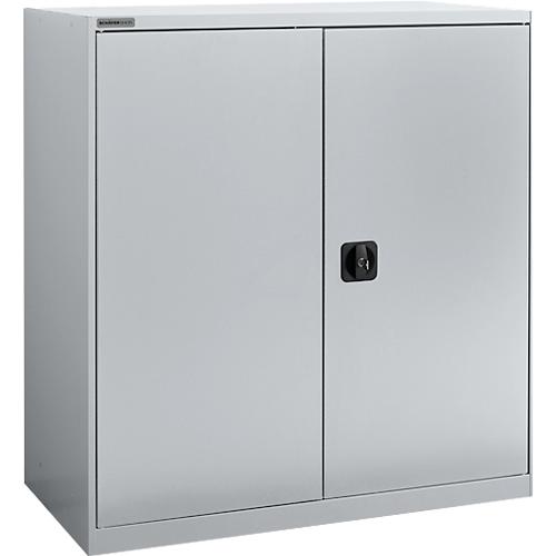 Flügeltürenschrank Schäfer Shop Select MS-i 12409, Stahlblech, B 950 x T 400 x H 1215 mm, 3 OH, Weißaluminium, bis 150 kg