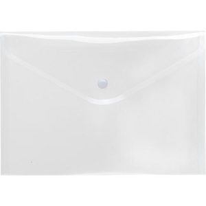 FolderSys Dokumententasche, DIN A5 quer, Druckknopfverschluss, PP, farblos transparent FolderSys Dokumententasche, DIN A5 quer, Druckknopfverschluss, PP, farblos transparent