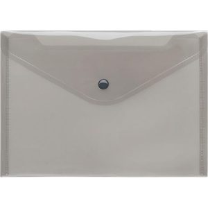 FolderSys Dokumententasche, DIN A5 quer, Druckknopfverschluss, PP, rauch transparent FolderSys Dokumententasche, DIN A5 quer, Druckknopfverschluss, PP, rauch transparent