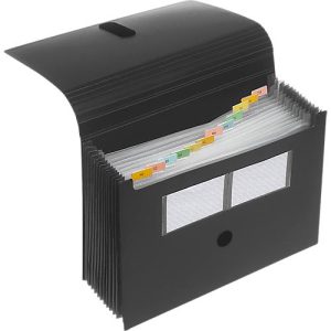 FolderSys Fächermappe, 12 Fächer, DIN A4, mit Klettverschluss, schwarz FolderSys Fächermappe, 12 Fächer, DIN A4, mit Klettverschluss, schwarz