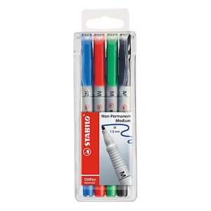Folienschreiber OHPen universal, non-permanent – im 4er-Etui, 1,0 mm Folienschreiber OHPen universal, non-permanent – im 4er-Etui, 1,0 mm