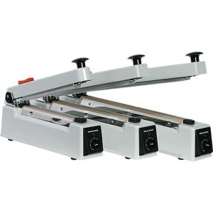 Folienschweißgerät ECO Sealer 300, für Folien mit Stärke bis 150 μ, Schweißnahtlänge 300 mm, Leistung 500 W, mit Abschneider, Metall, grau Folienschweißgerät ECO Sealer 300, für Folien mit Stärke bis 150 μ, Schweißnahtlänge 300 mm, Leistung 500 W, mit Abschneider, Metall, grau