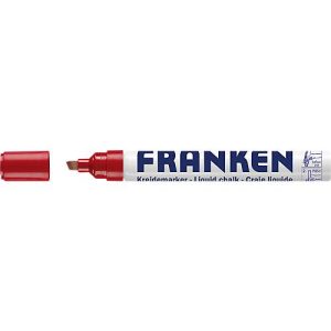 Franken Kreidemarker ZKM01, Keilspitze, Strichstärke 2-5 mm, Tinte auf Wasserbasis, rot Franken Kreidemarker ZKM01, Keilspitze, Strichstärke 2-5 mm, Tinte auf Wasserbasis, rot