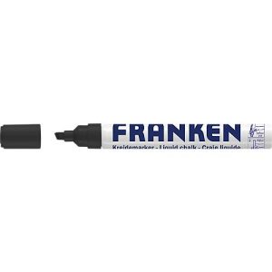 Franken Kreidemarker ZKM10, Keilspitze, Strichstärke 2-5 mm, Tinte auf Wasserbasis, schwarz Franken Kreidemarker ZKM10, Keilspitze, Strichstärke 2-5 mm, Tinte auf Wasserbasis, schwarz