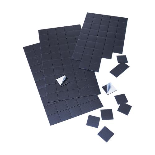 FRANKEN Magnetplättchen, 20 x 20 mm, selbstklebend, 50 Stück, schwarz