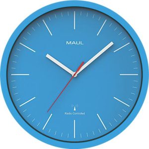 Funk Wanduhr Maul MAULjump, rund, für Innenräume, Minuten & Stundeneinheiten, ∅ 305 mm, Kunststoff & Mineralglas, hellblau-weiß, inkl. Batterie Funk Wanduhr Maul MAULjump, rund, für Innenräume, Minuten & Stundeneinheiten, ∅ 305 mm, Kunststoff & Mineralglas, hellblau-weiß, inkl. Batterie