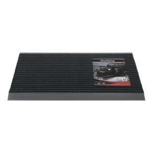 Fußmatte Alu-Anlaufkante schwarz/schwarz PP/Alu L500xB800xS22mm
