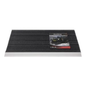 Fußmatte Alu-Anlaufkante schwarz/silber PP/Alu L500xB800xS22mm