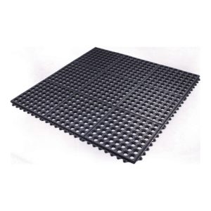 Fußmatte offene Ringe schwarz Gum.L900xB900xS10mm Fußmatte offene Ringe schwarz Gum.L900xB900xS10mm