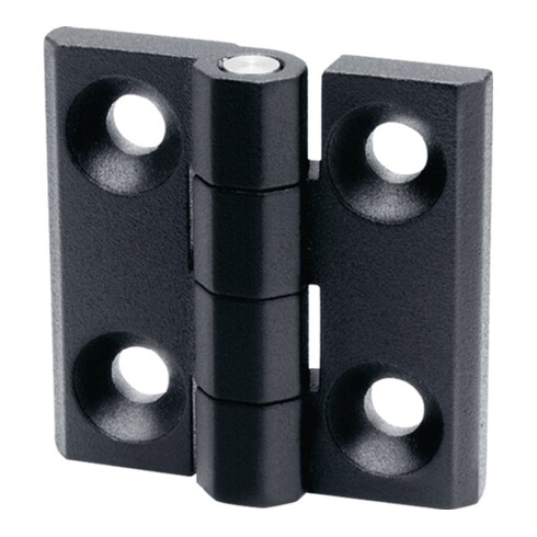 Ganter Scharnier GN 237 H.50mm B.50mm S.2mm Zink-Druckguss m.Bohrungen f.Senkschrauben