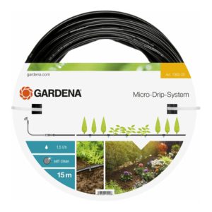 GARDENA Micro-Drip-System Tropfrohr oberirdisch 4,6 mm (3/16″), 1,5 l/h, 15 m, ohne Armaturen GARDENA Micro-Drip-System Tropfrohr oberirdisch 4,6 mm (3/16″), 1,5 l/h, 15 m, ohne Armaturen