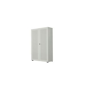 Garderobenschrank, 2-türig, B 80 cm, 5 OH, lichtgrau Garderobenschrank, 2-türig, B 80 cm, 5 OH, lichtgrau