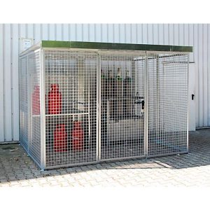 Gasflaschen-Container für 104 Flaschen, mit Dach Gasflaschen-Container für 104 Flaschen, mit Dach