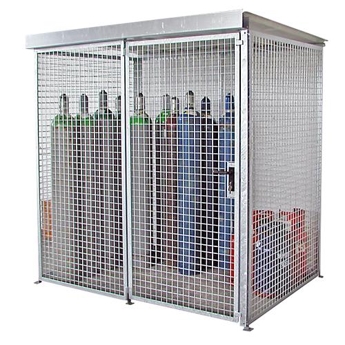 Gasflaschen-Container für 48 Flaschen, mit Dach