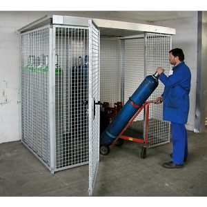 Gasflaschen-Container für 60 Flaschen, mit Dach Gasflaschen-Container für 60 Flaschen, mit Dach