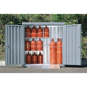 Gasflaschen-Magazin SAFE LIF GM 366, mit Bodenrahmen und verzinkten Gitterrosten Gasflaschen-Magazin SAFE LIF GM 366, mit Bodenrahmen und verzinkten Gitterrosten