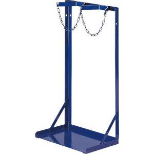 Gasflaschenständer Rollcart Transportsysteme, für 2 Flaschen mit Volumen 40-50 l & Ø 210-250 mm, bis 200 kg, Kettensicherung, Stahl, blau Gasflaschenständer Rollcart Transportsysteme, für 2 Flaschen mit Volumen 40-50 l & Ø 210-250 mm, bis 200 kg, Kettensicherung, Stahl, blau