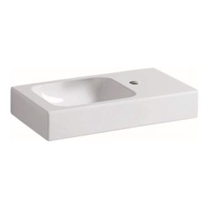 Geberit Handwaschbecken iCon 530 x 310 mm, ohne Überlauf, mit Hahnloch weiß Ablagefläche rechts