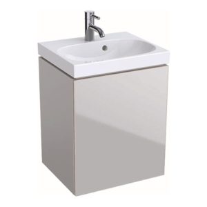 Geberit Handwaschbecken-Unterschrank ACANTO 445 x 535 x 375 mm Lack hochglanz weiß, Front Glas weiß Geberit Handwaschbecken-Unterschrank ACANTO 445 x 535 x 375 mm Lack hochglanz weiß, Front Glas weiß