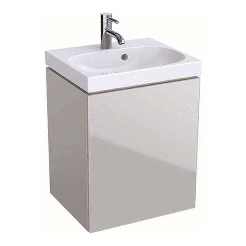 Geberit Handwaschbecken-Unterschrank ACANTO 445 x 535 x 375 mm Lack hochglanz weiß, Front Glas weiß