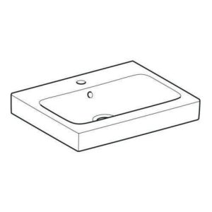 Geberit Waschtisch iCon mit Hahnloch, mit Überlauf 600 x 485 mm weiß