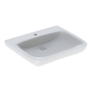 Geberit Waschtisch RENOVA COMFORT 650 x 550 mm, barrierefrei, mit Hahnloch, ohne Überlauf weiß Geberit Waschtisch RENOVA COMFORT 650 x 550 mm, barrierefrei, mit Hahnloch, ohne Überlauf weiß