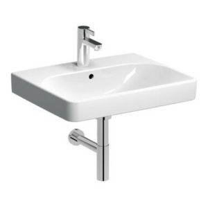 Geberit Waschtisch SMYLE 600 x 480 mm, mit Hahnloch, mit Überlauf weiß Geberit Waschtisch SMYLE 600 x 480 mm, mit Hahnloch, mit Überlauf weiß