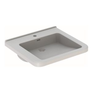 Geberit Waschtisch Square RENOVA COMFORT barrierefrei, mit Hahnloch, mit Überlauf 650 x 550 mm weiß Geberit Waschtisch Square RENOVA COMFORT barrierefrei, mit Hahnloch, mit Überlauf 650 x 550 mm weiß