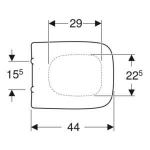 Geberit WC-Sitz RENOVA PLAN eckiges Design, ohne Absenkautomatik weiß