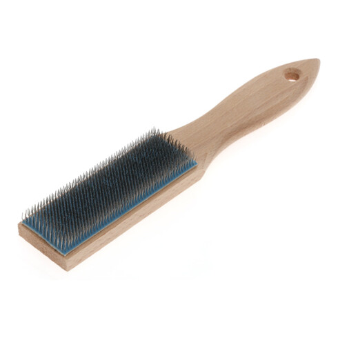 Gedore Feilenbürste, für Feilen und Raspeln, Borsten 10 mm, mit Holzgriff, Drahtbürste, 250 mm lang, 645