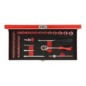 Gedore R49014033 Steckschlüssel-Satz 1/4″ 4-13mm 32-teilig
