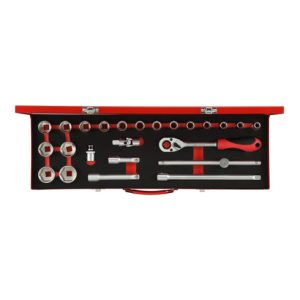 Gedore R69004024 Steckschlüssel-Satz 1/2″ 10-32mm 24-teilig
