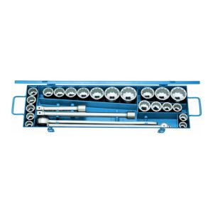 Gedore D 32 EMAU-2 Steckschlüssel-Satz 3/4″ 25-teilig UD-Profil mm+ZOLL