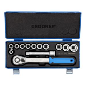 Gedore Steckschlüsselsatz, Set 13-teilig, 6-kant, 1/2 Zoll, 10-24mm, Werkzeug, Nüsse Knarre, für KFZ, 19 KMU 20 Gedore Steckschlüsselsatz, Set 13-teilig, 6-kant, 1/2 Zoll, 10-24mm, Werkzeug, Nüsse Knarre, für KFZ, 19 KMU 20
