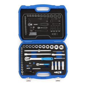 Gedore Steckschlüsselsatz, Set 69-teilig, 1/4 + 1/2 Zoll, Werkzeug, Nüsse Knarre Bits, für KFZ, 19 BMC 20, Blau Gedore Steckschlüsselsatz, Set 69-teilig, 1/4 + 1/2 Zoll, Werkzeug, Nüsse Knarre Bits, für KFZ, 19 BMC 20, Blau