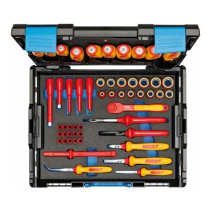 Gedore VDE-Werkzeugkoffer HYBRID, Set 53-tlg, gefüllt, Werkzeug für Elektriker, Kunststoffkoffer, VDE-isoliert, 1100-1094 Gedore VDE-Werkzeugkoffer HYBRID, Set 53-tlg, gefüllt, Werkzeug für Elektriker, Kunststoffkoffer, VDE-isoliert, 1100-1094
