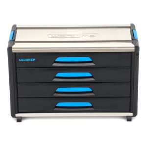Gedore Werkzeugbox WorkMo B3, 4 Schubladen, 1 Fach, Plastik/Alu, mit Zubehör abschließbar, leer, Werkzeug-Mobil 1110 WM-34 Gedore Werkzeugbox WorkMo B3, 4 Schubladen, 1 Fach, Plastik/Alu, mit Zubehör abschließbar, leer, Werkzeug-Mobil 1110 WM-34