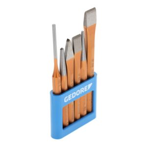 Gedore Werkzeugsatz, Set 6-teilig, gefüllt, im PVC-Halter, Meißel, Körner, Treiber, Werkzeug, 106 Gedore Werkzeugsatz, Set 6-teilig, gefüllt, im PVC-Halter, Meißel, Körner, Treiber, Werkzeug, 106