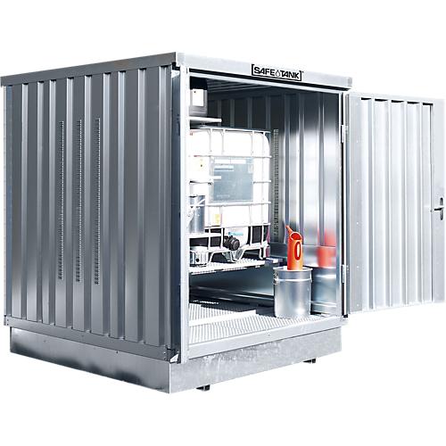 Gefahrstoffcontainer SAFE Tank 400 KTC, verzinkt, B 2100 x T 2170 x H 2400 mm, bis 1 x 1000 l IBC