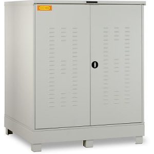 Gefahrstoffdepot CEMO 400, Stahl, Auffangvolumen 400 l, abschließbar, B 1500 x T 1500 x H 1895 mm, für 4 x 200 l/9 x 60 l Gefahrstoffdepot CEMO 400, Stahl, Auffangvolumen 400 l, abschließbar, B 1500 x T 1500 x H 1895 mm, für 4 x 200 l/9 x 60 l